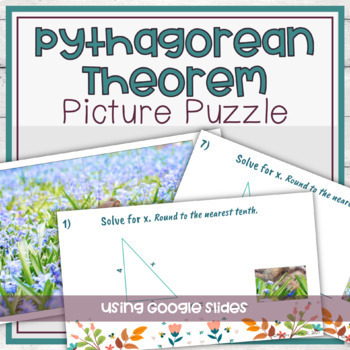 Preview of Pythagorean Theorem Picture Puzzle Google Slides Activity