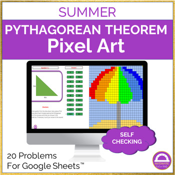 Preview of Pythagorean Theorem Pixel Art Activity