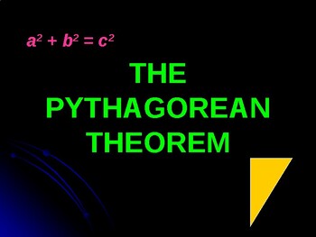 Preview of Pythagorean Theorem PowerPoint Lesson - Distance Learning