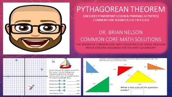 Preview of Pythagorean Theorem - PowerPoint Lesson and Printables!