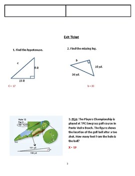 Preview of Pythagorean Theorem Practice