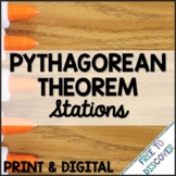 Pythagorean Theorem Print and Digital Stations 