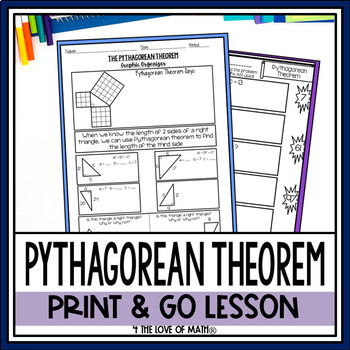 Preview of Pythagorean Theorem Guided Notes No Prep