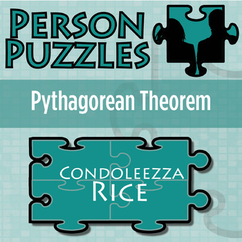 Preview of Pythagorean Theorem - Printable & Digital Activity - Condoleezza Rice Puzzle