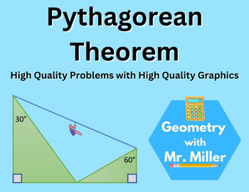 Preview of Pythagorean Theorem Problem Printables [HSG.SRT.C.8]