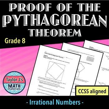 Preview of Pythagorean Theorem Proof Worksheet