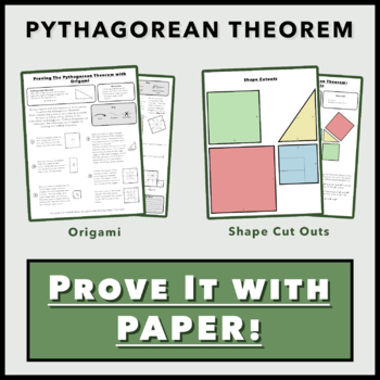 Preview of Pythagorean Theorem Proofs - Origami & Printable CutOuts Activity | 2-Pack