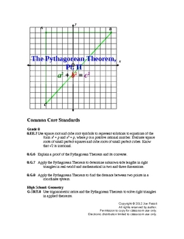 Preview of Pythagorean Theorem Applications - Full Lesson Plan & Performance Task (8.G.8)