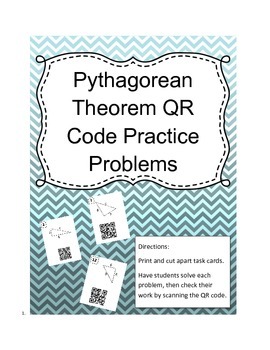 Preview of Pythagorean Theorem QR Code Practice