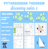 Pythagorean Theorem- Real Life Discovery Notes and Practice