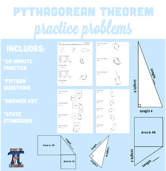 Preview of Pythagorean Theorem- Real Life Practice