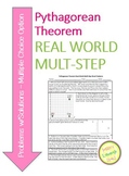 Pythagorean Theorem Real-World Multi-Step Word Problems w/