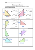 Pythagorean Theorem Scaffolded Worksheet