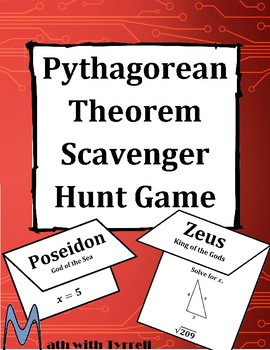 Preview of Pythagorean Theorem Scavenger Hunt Game