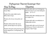 Pythagorean Theorem Scavenger Hunt- Simplify Radicals