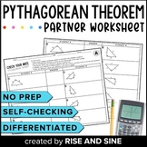 Pythagorean Theorem Self-Checking Partner Worksheet