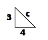 Pythagorean Theorem - Solving for c.