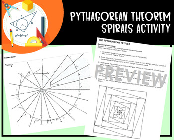 Preview of Pythagorean Theorem Spirals Activity
