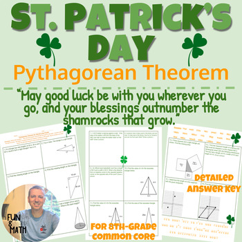 Preview of Pythagorean Theorem St. Patrick's Day Puzzle Review