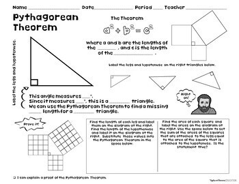 Pythagorean Theorem - Student Review Activities by Apples and Bananas