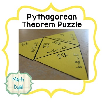Pythagorean Theorem Tarsia Puzzle by Math Dyal | TpT