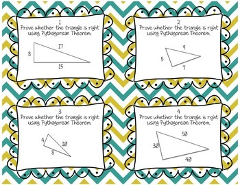 pythagorean theorem task cards free