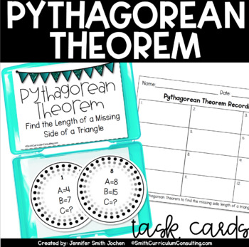 Preview of Pythagorean Theorem Task Cards - Find the Length of the Missing Side