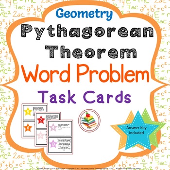 Preview of Pythagorean Theorem Task Cards Geometry Review