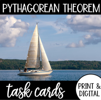 Preview of Pythagorean Theorem Task Cards PRINT & DIGITAL