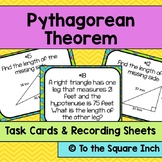 Pythagorean Theorem Task Cards | Math Center Practice Activity