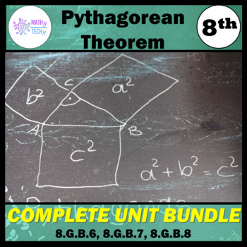 Preview of Pythagorean Theorem UNIT BUNDLE Grade 8