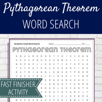 Preview of Pythagorean Theorem Vocabulary