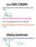 Pythagorean Theorem; Volume of Cone, Cylinder, and Sphere