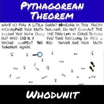 Preview of Pythagorean Theorem-Whodunit-All triangles given