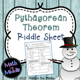 Pythagorean Theorem Winter Riddle Sheet - Winter Math Activity