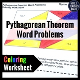 Pythagorean Theorem Word Problems Coloring Worksheet
