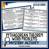 Pythagorean Theorem Word Problems Mystery Activity