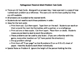Pythagorean Theorem Word / Story Problem Task Cards