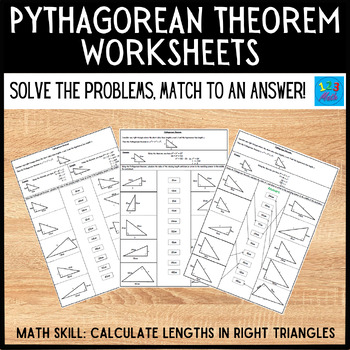 Preview of Pythagorean Theorem Worksheets.