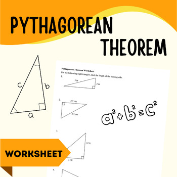Preview of Pythagorean Theorem Worksheet
