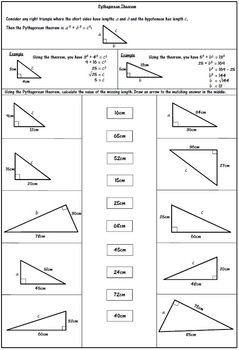 Pythagorean Theorem Worksheet - Mixed Questions by 123 Math | TpT