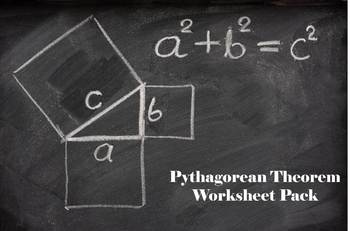 Preview of Pythagorean Theorem Worksheet Pack