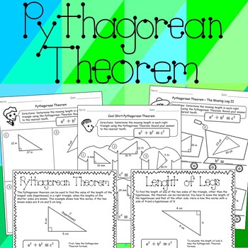 Preview of Pythagorean Theorem Worksheets