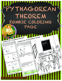 Pythagorean Theorem - Zombie Coloring Page