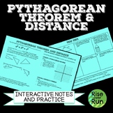 Pythagorean Theorem  Guided Notes and Distance Practice