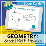 Pythagorean Theorem and Special Right Triangles Boom Cards