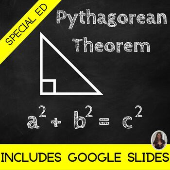Preview of Pythagorean Theorem for Special Education PRINT and DIGITAL