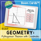 Pythagorean Theorem in a Coordinate System Boom Cards - Di