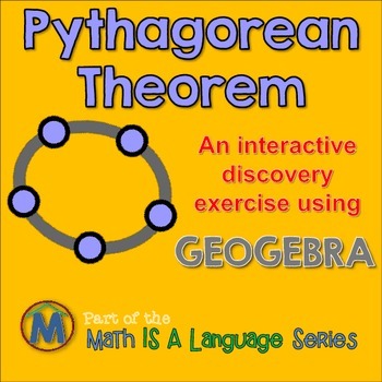 Preview of Pythagorean Theorem - interactive Geogebra exercise