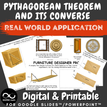 Preview of Pythagorean Theorem & its Converse Real World Math Application Right Triangles